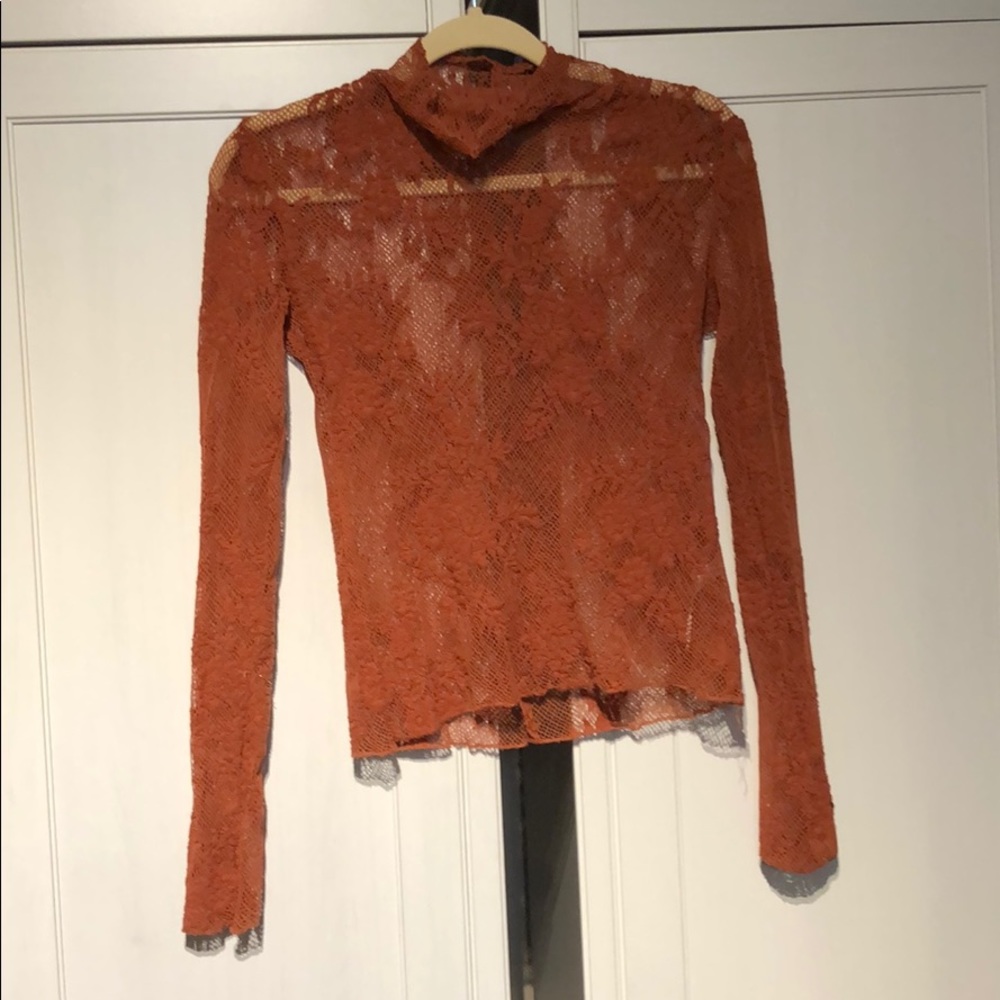 Free people sheer turtleneck